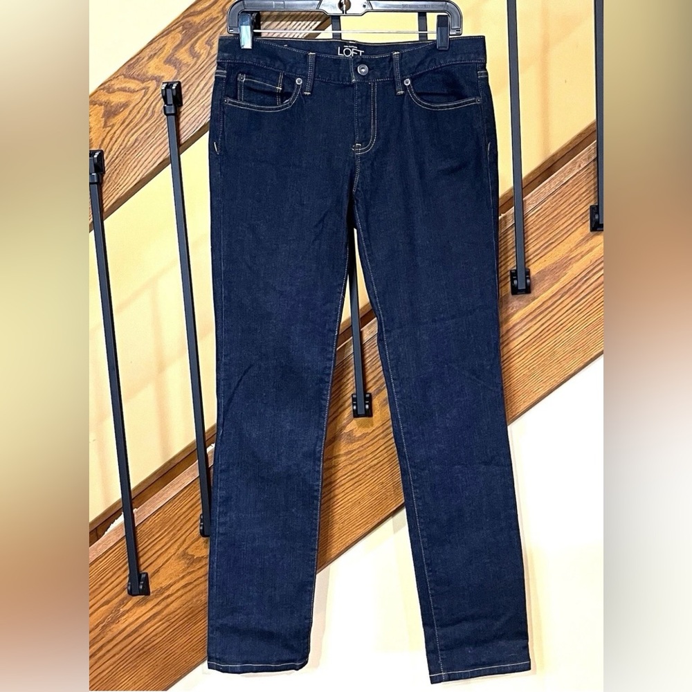Loft Modern Jeans Straight Slim Fit Dark Wash SZ. 6 NWT